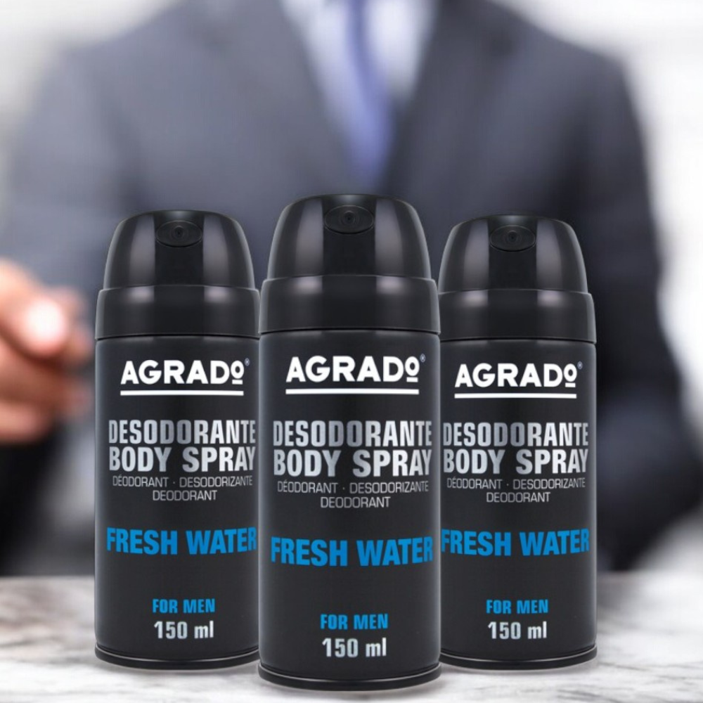 Xịt khử mùi Body Agrado – Hương nước hoa Fresh Water (150ml)