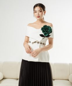 Set váy Áo Vest bệt vai Hebe