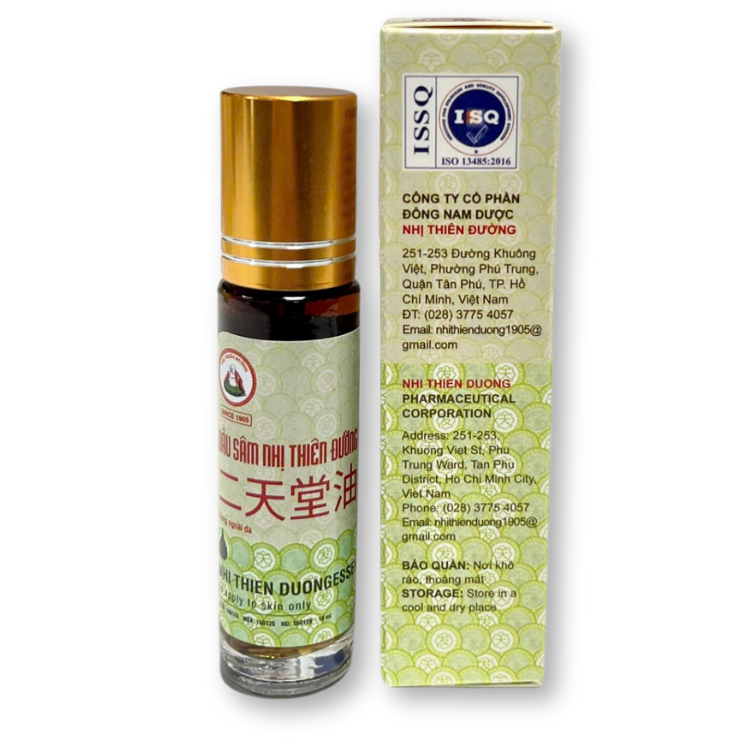 Combo 10 Chai Dầu lăn nhân sâm Nhị Thiên Đường – chai 10ml