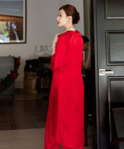 Set Áo dài Lụa trơn Hoa Nhiên