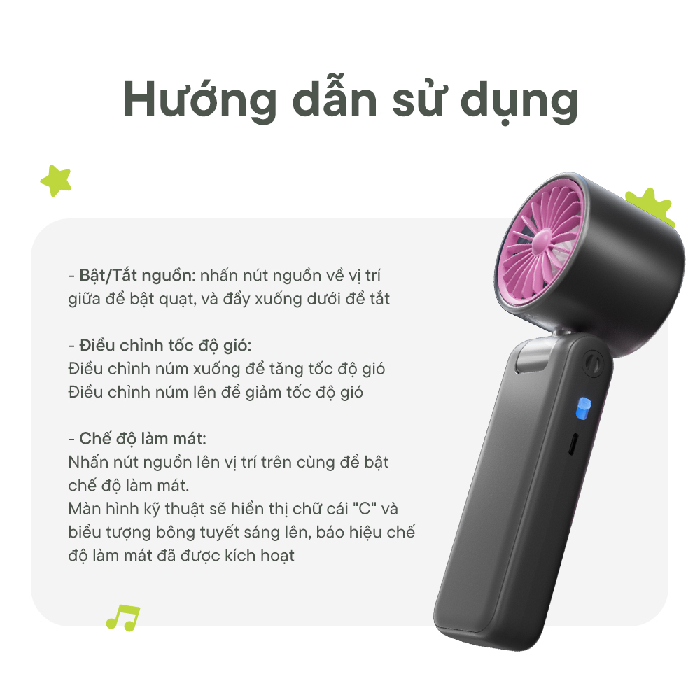 Quạt cầm tay băng lạnh InnoFans Ice