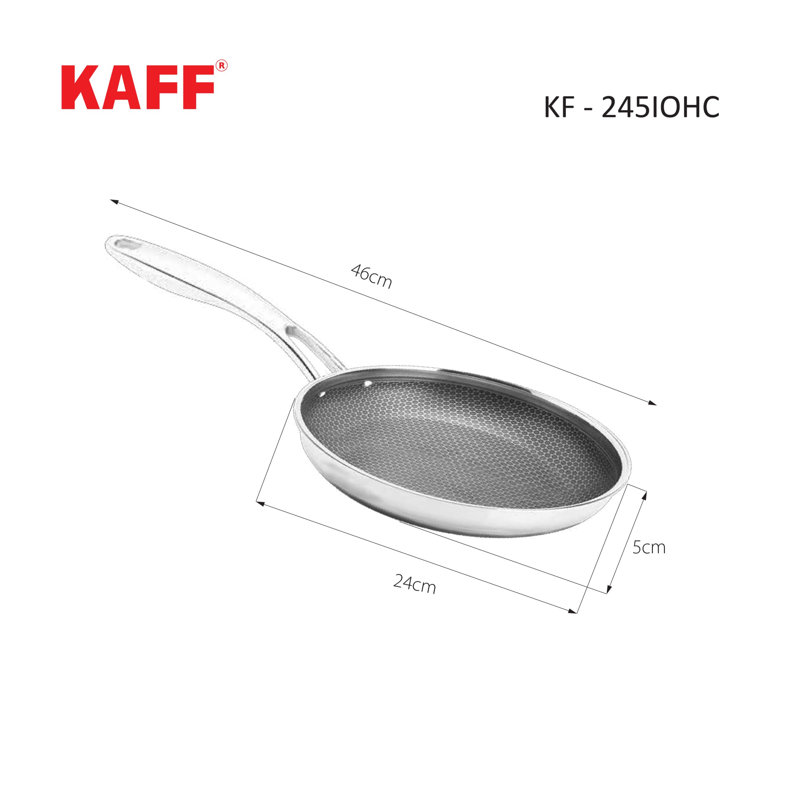 Chảo inox đáy tổ ong chống dính KAFF KF – 245IOHC
