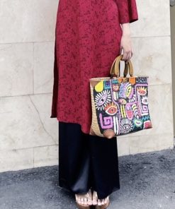 Set Áo dài có cổ Gấm hoa Mộc Nhiên