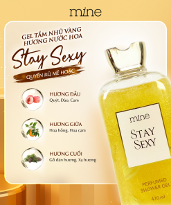 Gel tắm trắng nhũ vàng nước hoa Mine Stay Sexy 470ml