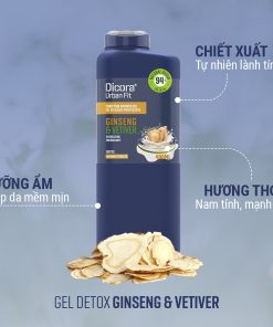 Sữa tắm Dicora Urban Fit Energy – Cỏ hương bài & nhân sâm (400ml)