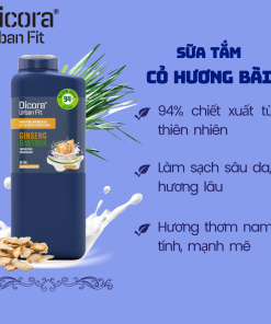 Sữa tắm Dicora Urban Fit Energy – Cỏ hương bài & nhân sâm (400ml)