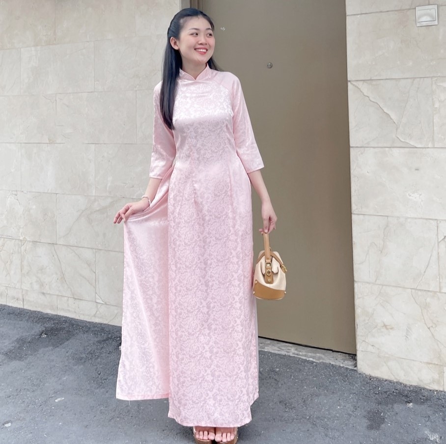 Set Áo dài Gấm hoa Thiên Ân