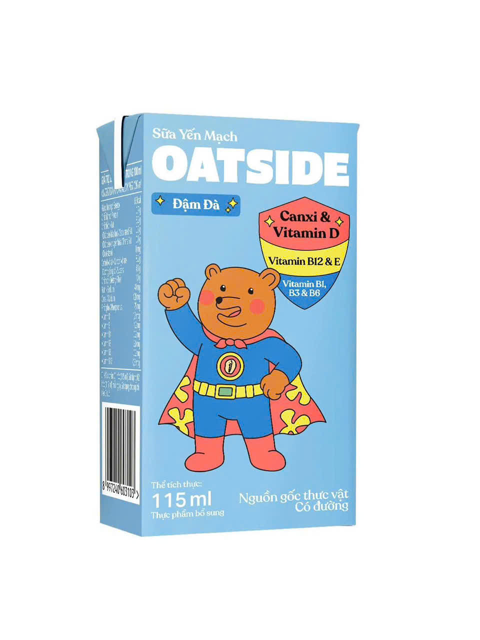 Sữa yến mạch OATSIDE vị Đậm Đà Deluxe Thùng 40 Hộp 115ml