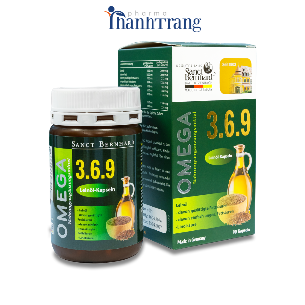 Viên uống Omega 369 hỗ trợ giảm cholesterol trong máu (hộp 90 viên)