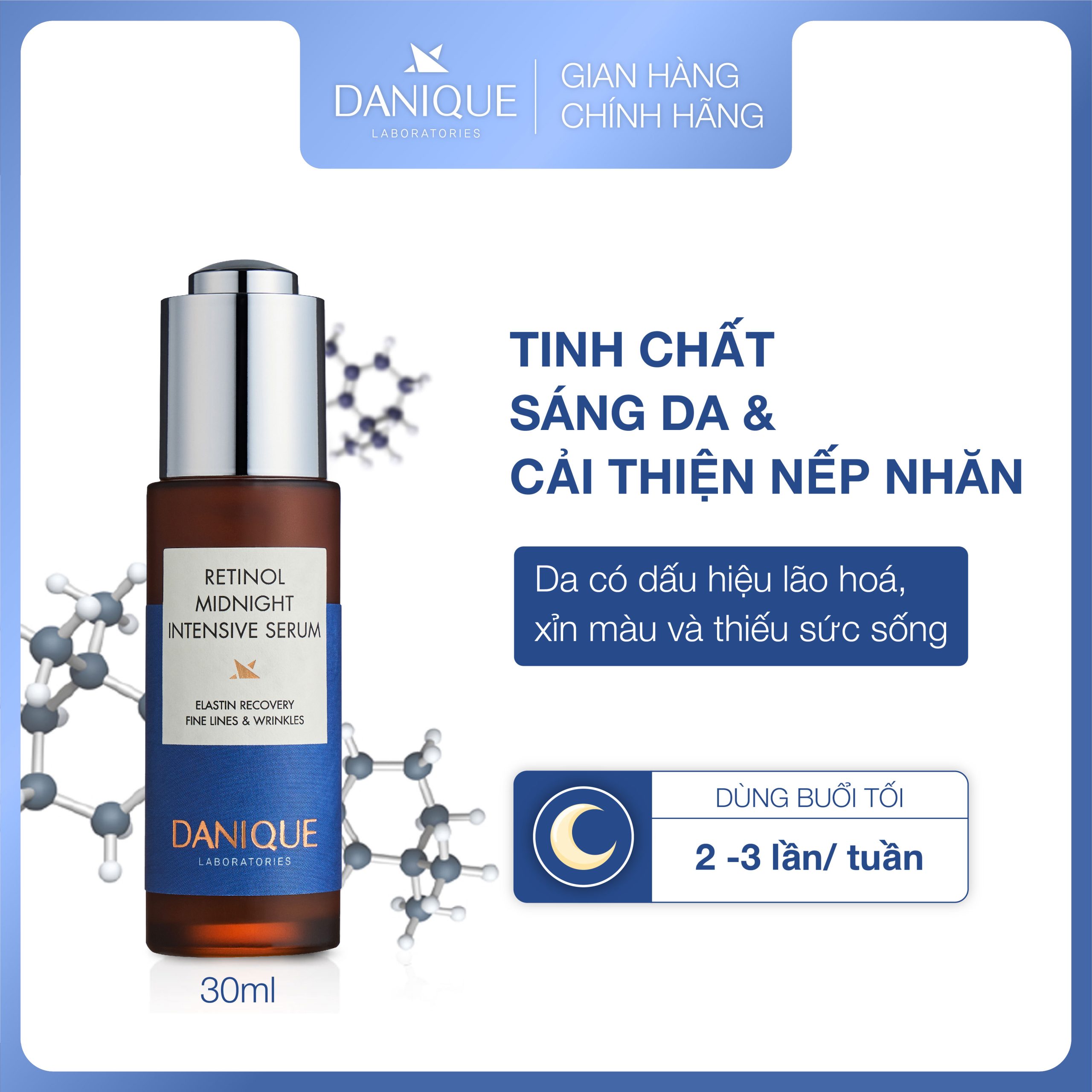 Tinh Chất Sáng Da Và Cải Thiện Nếp Nhăn Danique Retinol Midnight Intensive Serum 30ml