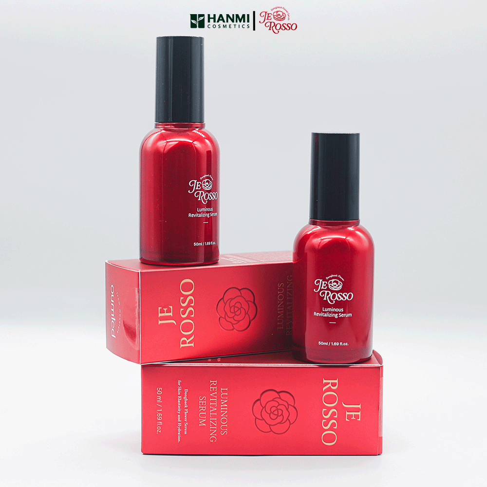 Serum JE ROSSO hỗ trợ dưỡng ẩm, giúp sáng và đều màu da 50ml – JE ROSSO Luminous Revitalizing Serum