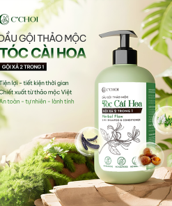 Dầu Gội Thảo Mộc Tóc Cài Hoa – Gội Xả 2 trong 1 C’Choi