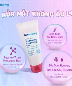 Sữa rửa mặt dịu nhẹ, cấp ẩm, làm sáng da Blissberry 100ml