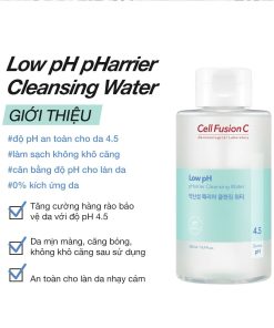 Nước Tẩy Trang Rửa Mặt Cấp Ẩm Cân Bằng độ pH Trên Da Cell Fusion C Low pH Pharrier Cleansing Water