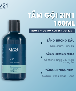 Tắm gội nam 2in1 CM24 hương nước hoa 180ml