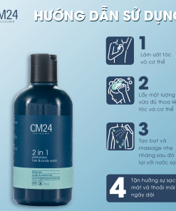 Tắm gội nam 2in1 CM24 hương nước hoa 180ml