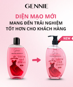 Sữa Tắm Nước Hoa Nữ Dưỡng Da GENNIE LITTLE RED DRESS 450ml
