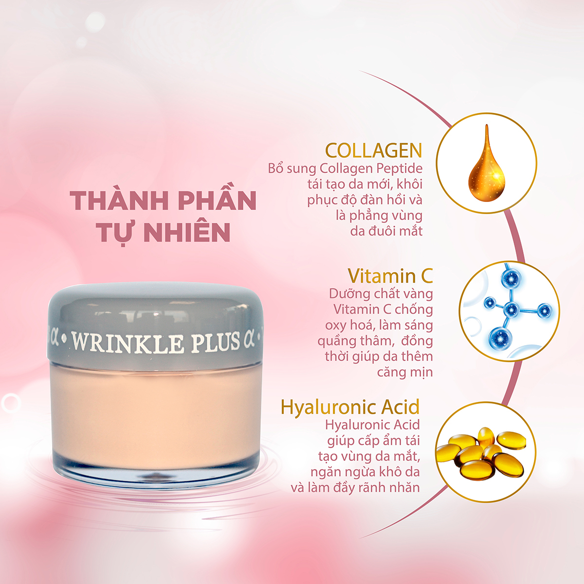 Kem hỗ trợ làm sáng vùng da mắt Wrinkle Plus Alpha Eye Zone Bright 19gr