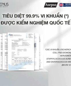 Nước rửa tay kháng khuẩn ASEPSO khử mùi không khô da Hương Chanh 250 ml