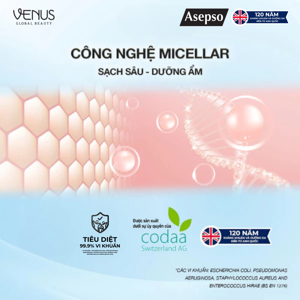 Nước rửa tay kháng khuẩn ASEPSO khử mùi không khô da Hương Chanh 250 ml