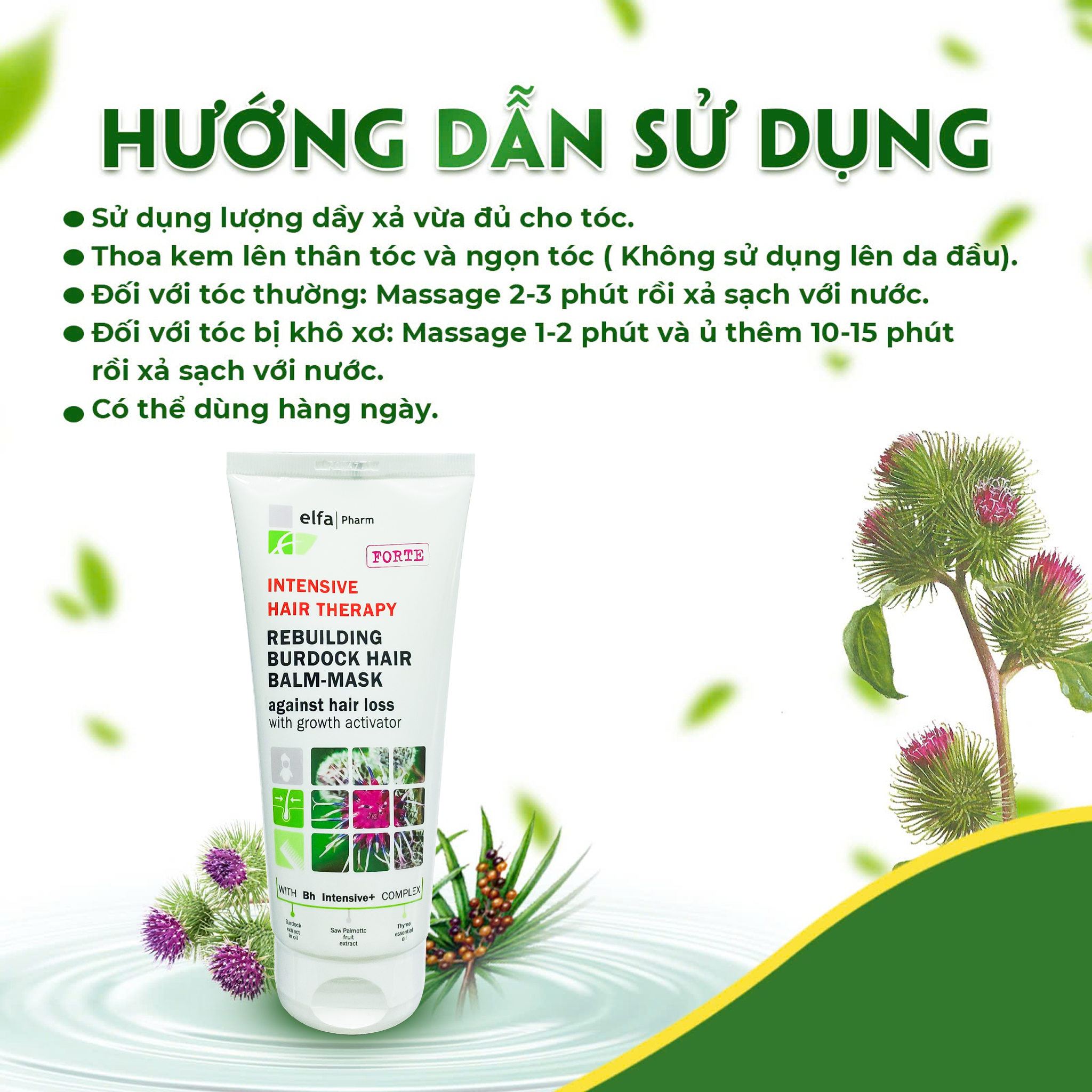 Dầu xả ngăn ngừa rụng tóc và hỗ trợ mọc tóc – Elfa Pharm (Chai 200ml)