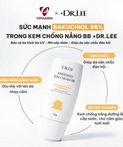 Kem Chống Nắng +Dr.lee BB Nâng Tone Trắng Sáng SPF50+/PA++++ Bakuchiol 98% (50g)
