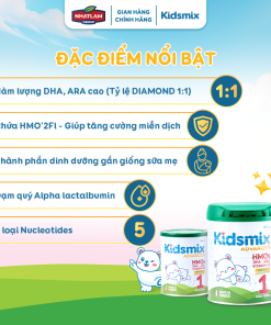 Sữa Bột Công Thức Kidsmix Advanced Số 1 800gr Dành Cho Bé Từ 0-12 Tháng Tuổi