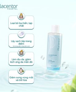 Nước tẩy trang làm dịu da nhạy cảm và vùng mắt công nghệ Micellar Placentor Soothing Micellar (Chai 250ml)