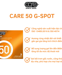 Bao cao su CARE 50 gân gai hương rừng nhiệt đới (hộp 12 bcs)