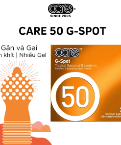 Bao cao su CARE 50 gân gai – hương rừng nhiệt đới (hộp 3 bcs)