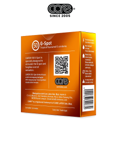 Bao cao su CARE 50 gân gai – hương rừng nhiệt đới (hộp 3 bcs)