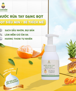 Nước rửa tay gel FUWA3E cho em bé sạch bay mùi tanh, diệt khuẩn 99% 300ml