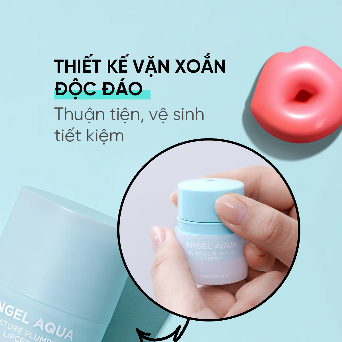 Son dưỡng môi thuần chay Beyond Angel Aqua Moisture Plumping Lipcerin 15ml