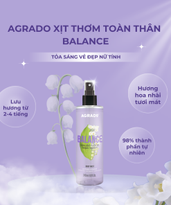Xịt thơm Agrado toàn thân Balance 240ml