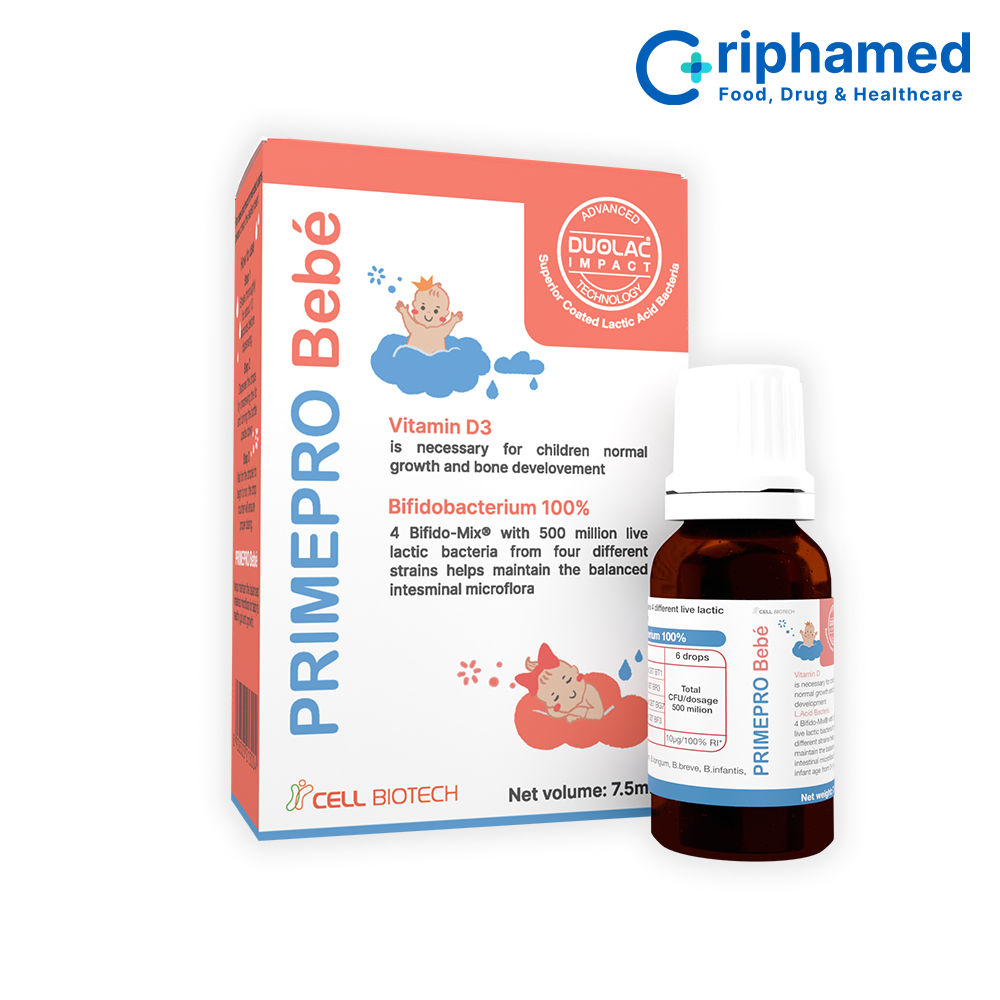 Men vi sinh PrimePro Bebé – Hỗ trợ phát triển toàn diện (Lọ 7,5ml)