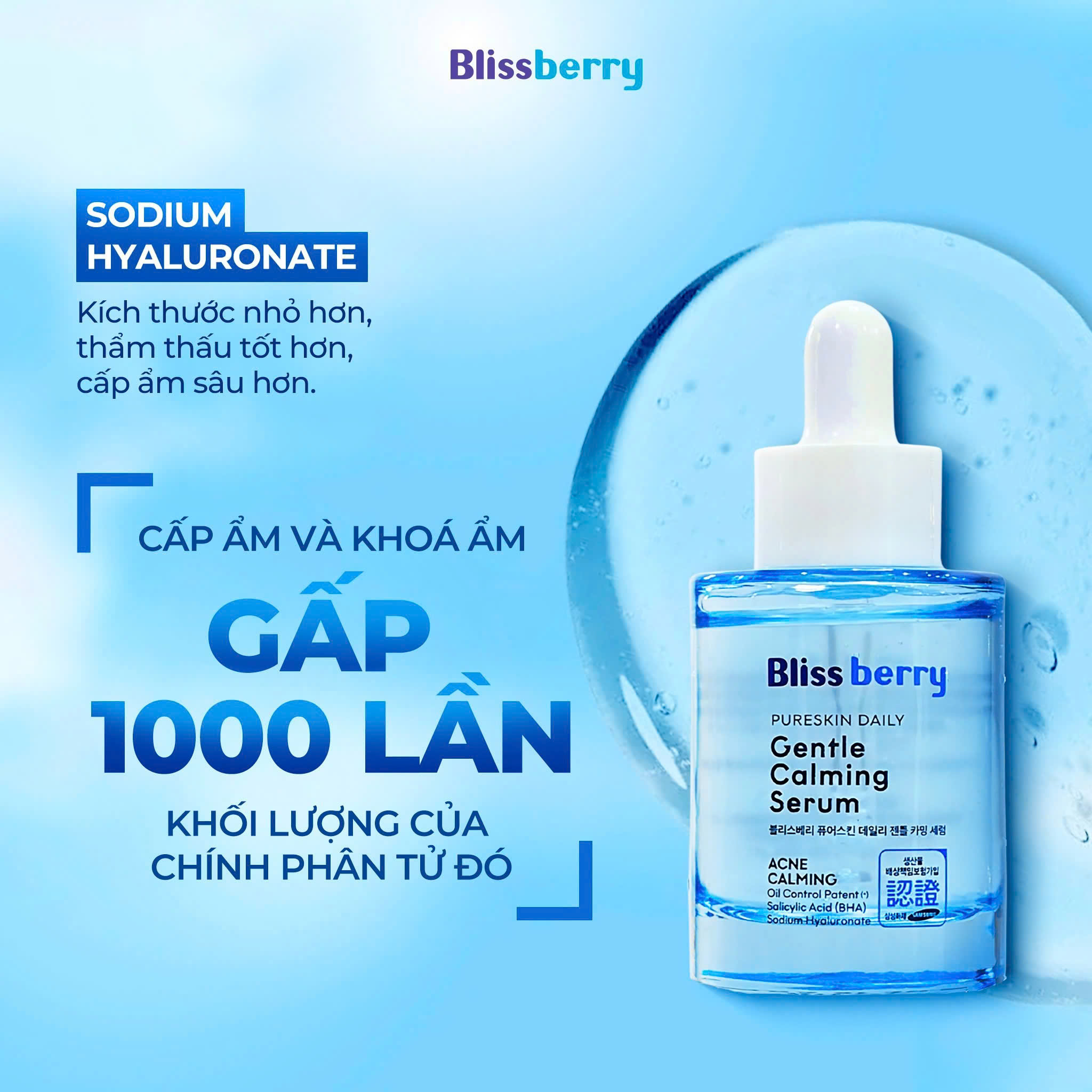 Serum BHA cấp ẩm kiềm dầu Blissberry 30ml