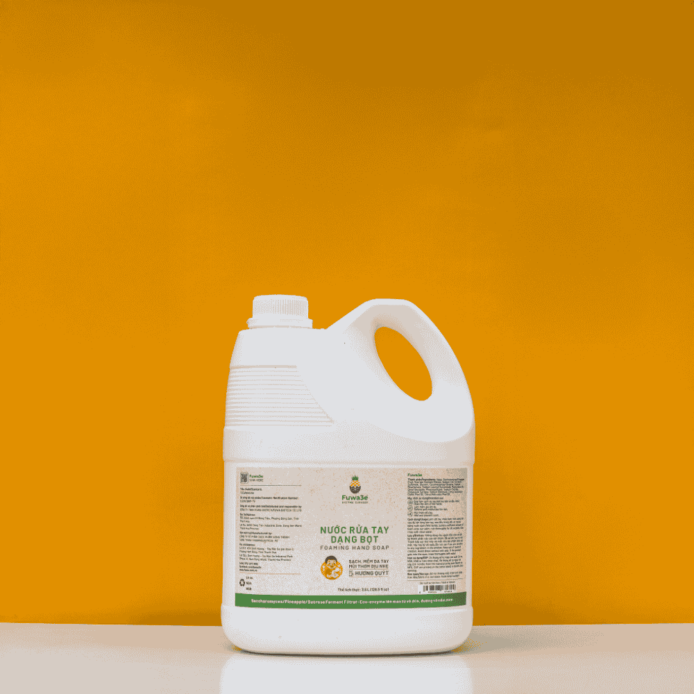 Nước rửa tay dạng bọt Fuwa3e – Bọt siêu mịn, hỗ trợ làm sạch nhanh hơn cho bé 3.8L