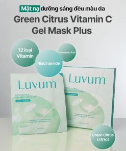 Mặt nạ LUVUM Green Citrus Vitamin C Gel Mask Plus giúp dưỡng sáng đều màu da (miếng lẻ 33g)