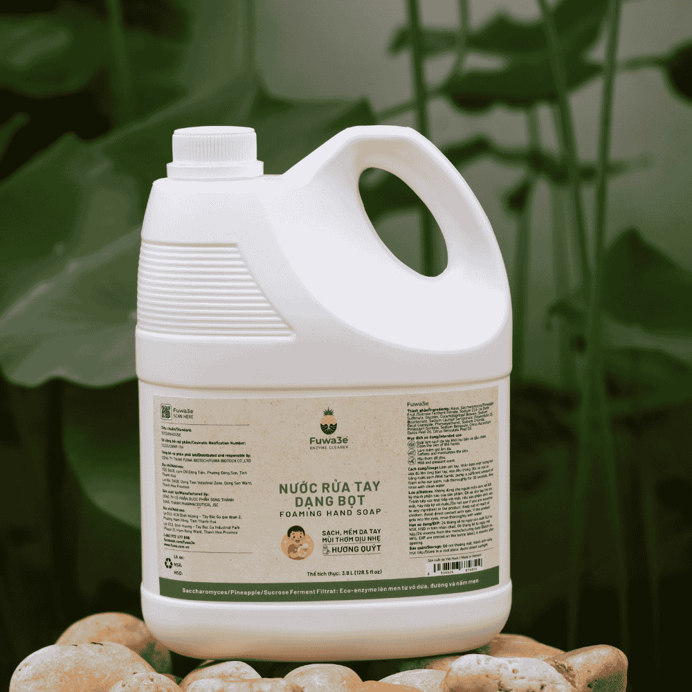 Nước rửa tay dạng bọt Fuwa3e – Bọt siêu mịn, hỗ trợ làm sạch nhanh hơn cho bé 3.8L