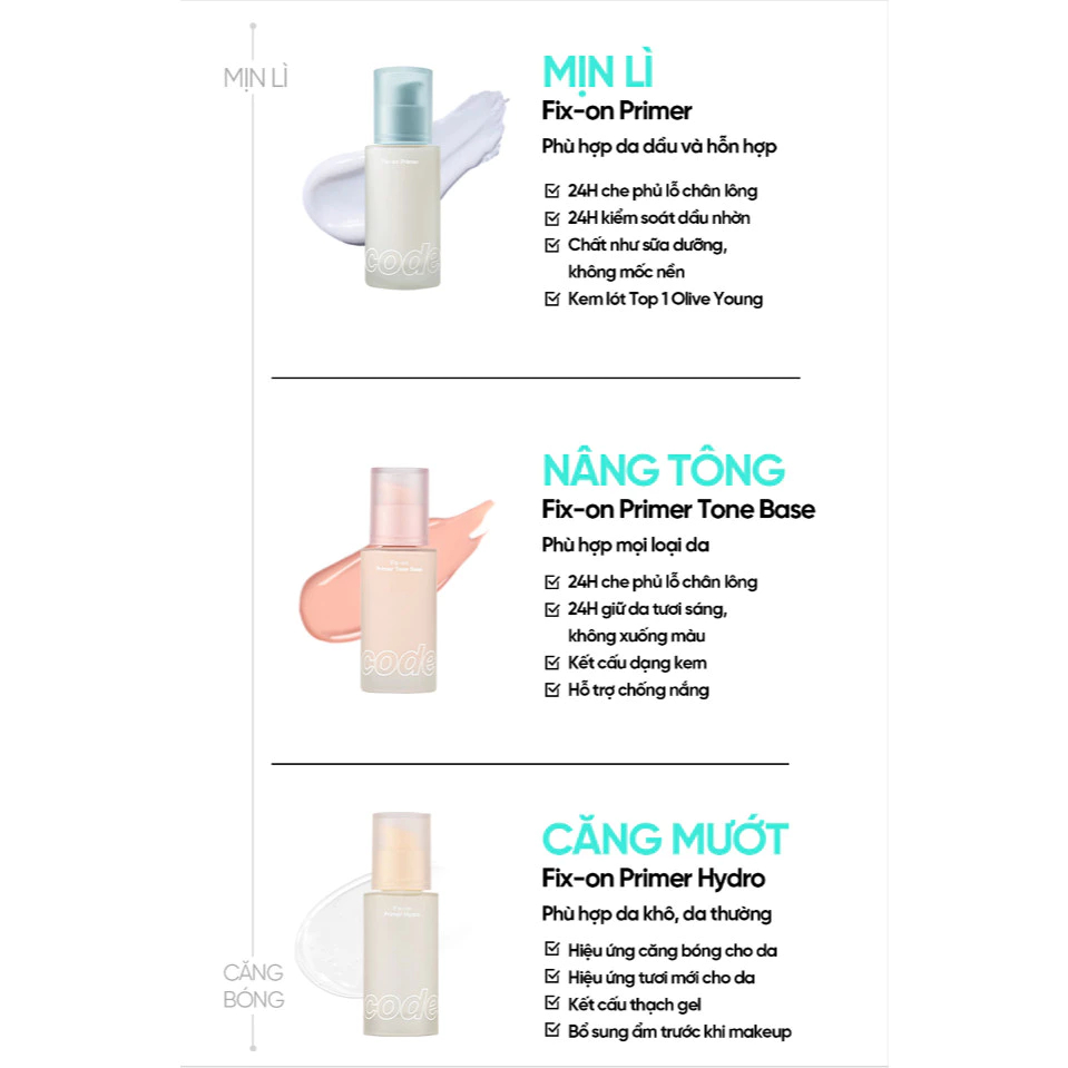 Kem lót CODE GLOKOLOR – 30ml