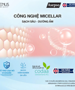 Sữa tắm kháng khuẩn ASEPSO sạch sâu cấp ẩm Chiết Xuất Nha Đam 1000 ml