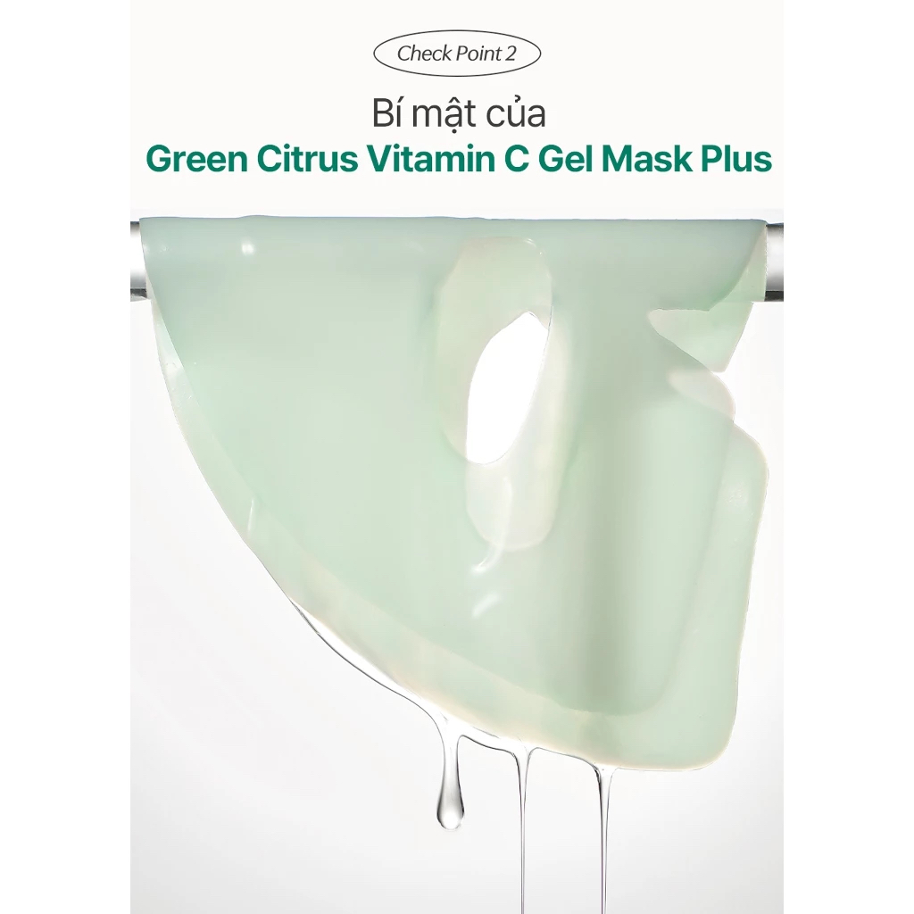 Mặt nạ LUVUM Green Citrus Vitamin C Gel Mask Plus giúp dưỡng sáng đều màu da (hộp 5 miếng x 33g)