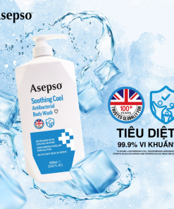 Sữa tắm kháng khuẩn ASEPSO sạch sâu mát lạnh Hương Bạc Hà 1000 ml