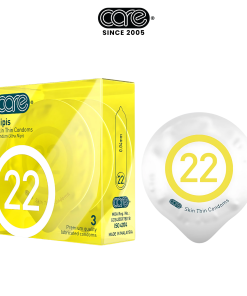 Bao cao su CARE 22 cao su tự nhiên siêu mỏng – hương nước hoa (hộp 3 bcs)