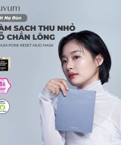 Mặt nạ bùn LUVUM Pore Reset Mud Mask giúp làm sạch thu nhỏ lỗ chân lông (hộp 5 miếng x 16g)