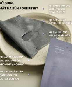 Mặt nạ bùn LUVUM Pore Reset Mud Mask giúp làm sạch thu nhỏ lỗ chân lông (hộp 5 miếng x 16g)