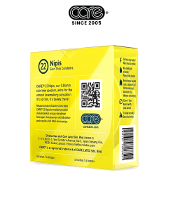 Bao cao su CARE 22 cao su tự nhiên siêu mỏng – hương nước hoa (hộp 3 bcs)
