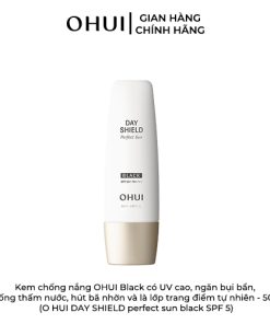 Kem chống nắng OHUI Black có UV cao, ngăn bụi bẩn, chống thấm nước, hút bã nhờn và là lớp trang điểm tự nhiên – 50ml