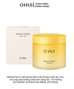 Miếng Pad 2 mặt bông OHUI tẩy tế bào chết dịu nhẹ và cung cấp dưỡng chất làm sáng da – 70 miếng