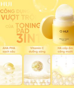 Miếng Pad 2 mặt bông OHUI tẩy tế bào chết dịu nhẹ và cung cấp dưỡng chất làm sáng da – 70 miếng